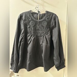 Cleobella Black Embroidered Blouse